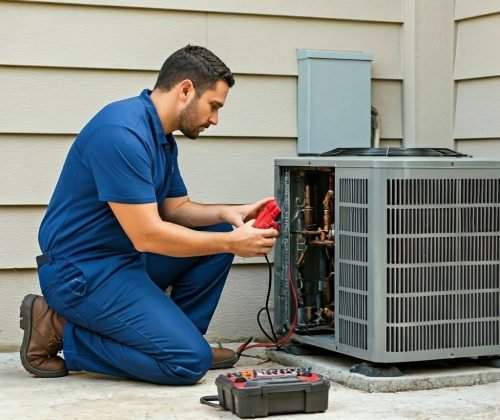 Generate,A,Photo,Of,An,Hvac,Technician,Servicing,An,Outdoor HVAC / Plumbing / Electrical & Appliance Services